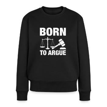 Anwalt Geboren zum Verteidigen Jurist - Frauen Premium Bio Pullover - Schwarz - Vorne - Julia (174cm)