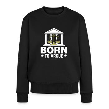 Rechtsanwalt Anwalt Jura Outfits - Frauen Premium Bio Pullover - Schwarz - Vorne - Julia (174cm)