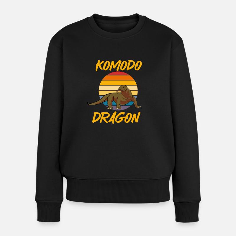 Komodowaran Komodo Liebhaber Geschenk - Frauen Premium Bio Pullover - Schwarz