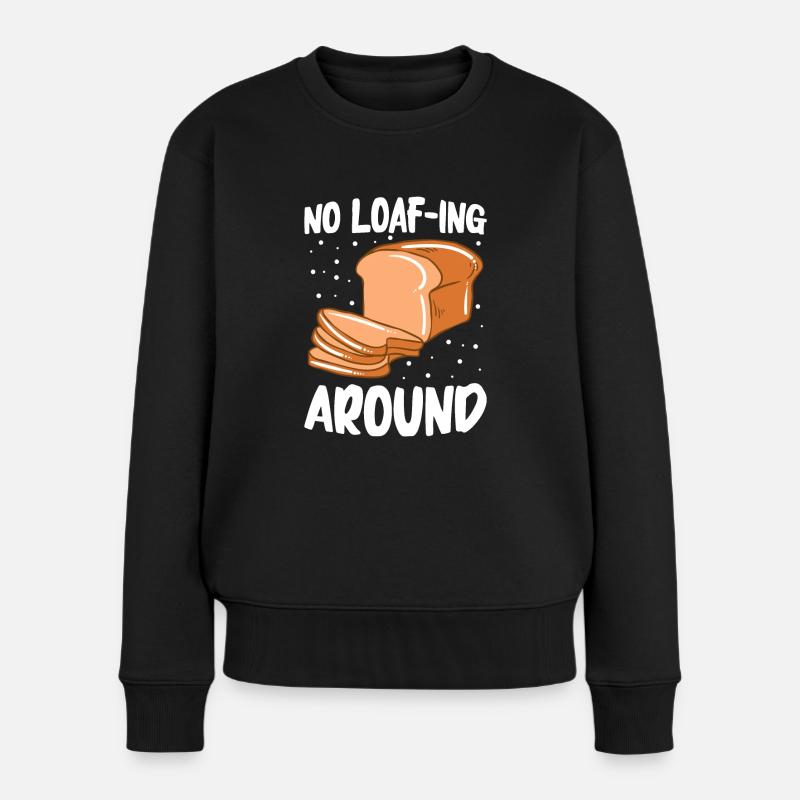 Brot backen Bäcker Bäckerei Brot machen - Frauen Premium Bio Pullover - Schwarz