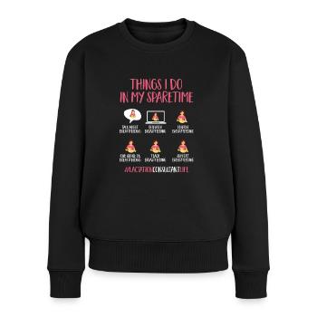 Lactation Consultant IBCLC - Women's Premium Organic Jumper - black - Front - Julia (174cm)