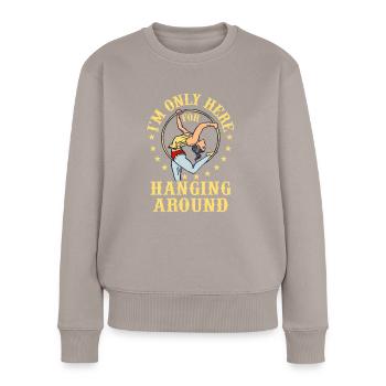 Zirkus Luftseiden Aeralist Akrobatik Trapez - Frauen Premium Bio Pullover - Taupe - Vorne - Julia (174cm)