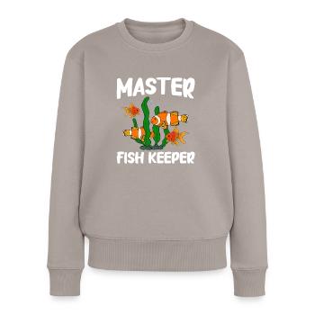 Aquaristics, Fish farming, Aquarists - Women's Premium Organic Jumper - taupe - Front - Julia (174cm)