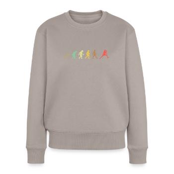 Vintage Table Tennis Retro Ping Pong Evolution - Pull Premium bio Femme - taupe - Devant - Julia (174cm)