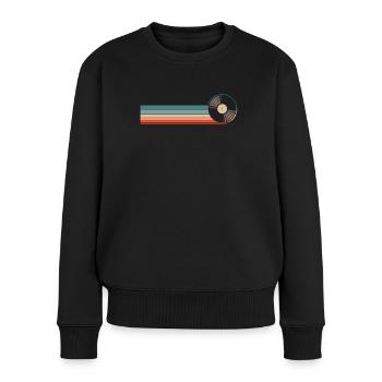 Collectionneur de disques vinyles - Pull Premium bio Femme - noir - Devant - Julia (174cm)