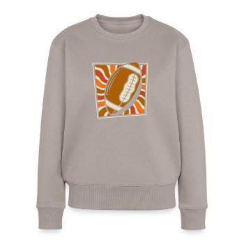 Football américain - Pull Premium bio Femme - taupe - Devant - Julia (174cm)