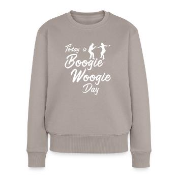 Swing Boogie Woogie Dance Dancing - Frauen Premium Bio Pullover - Taupe - Vorne - Julia (174cm)