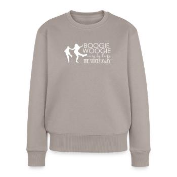 Boogie Woogie Joke Swing Dancing - Frauen Premium Bio Pullover - Taupe - Vorne - Julia (174cm)