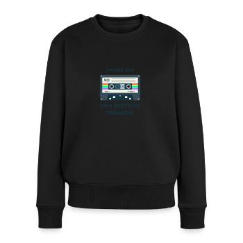 Retro -sarkastisches Alter Spruche - Frauen Premium Bio Pullover - Schwarz - Vorne - Julia (174cm)