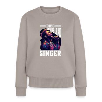 Dibs On The Lead Singer 5 - Women's Premium Organic Jumper - taupe - Front - Julia (174cm)
