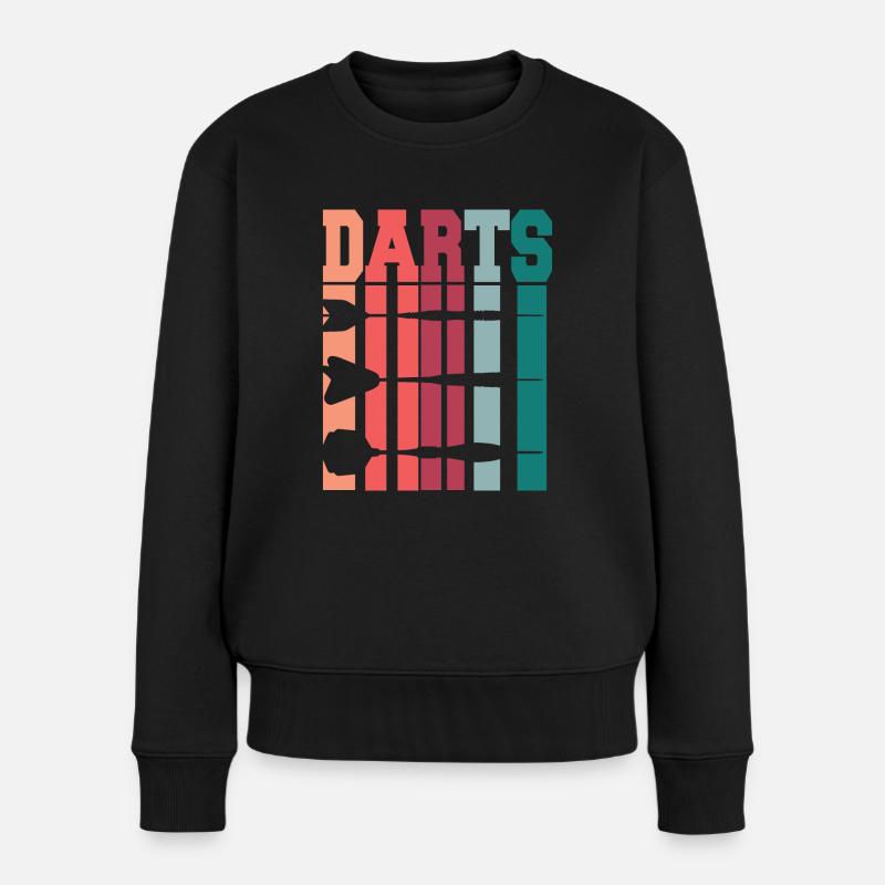 DESIGN COOL POUR LES JOUEURS DE FLÉCHETTES - Pull Premium bio Femme - noir