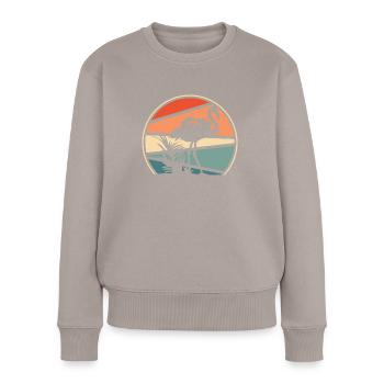Flamingo - Frauen Premium Bio Pullover - Taupe - Vorne - Julia (174cm)