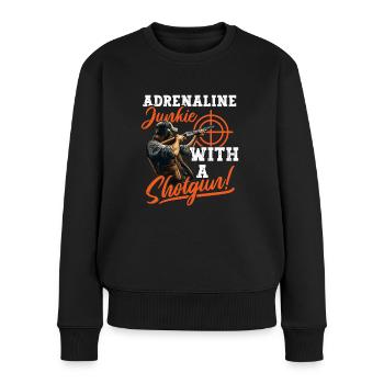 Tontaubenschießen Tontaubenschießen Schießen - Frauen Premium Bio Pullover - Schwarz - Vorne - Julia (174cm)