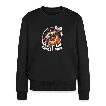 Tontaubenschießen Tontaubenschießen Schießen - Frauen Premium Bio Pullover - Schwarz - Vorne - Julia (174cm)