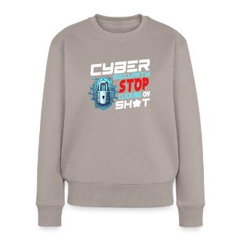 Spezialist Für Cybersicherheit - Frauen Premium Bio Pullover - Taupe - Vorne - Julia (174cm)