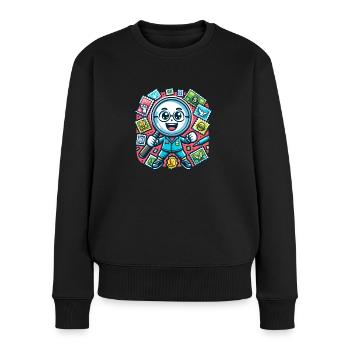 Philately Philatelist Stamp Collecting - Women's Premium Organic Jumper - black - Front - Julia (174cm)