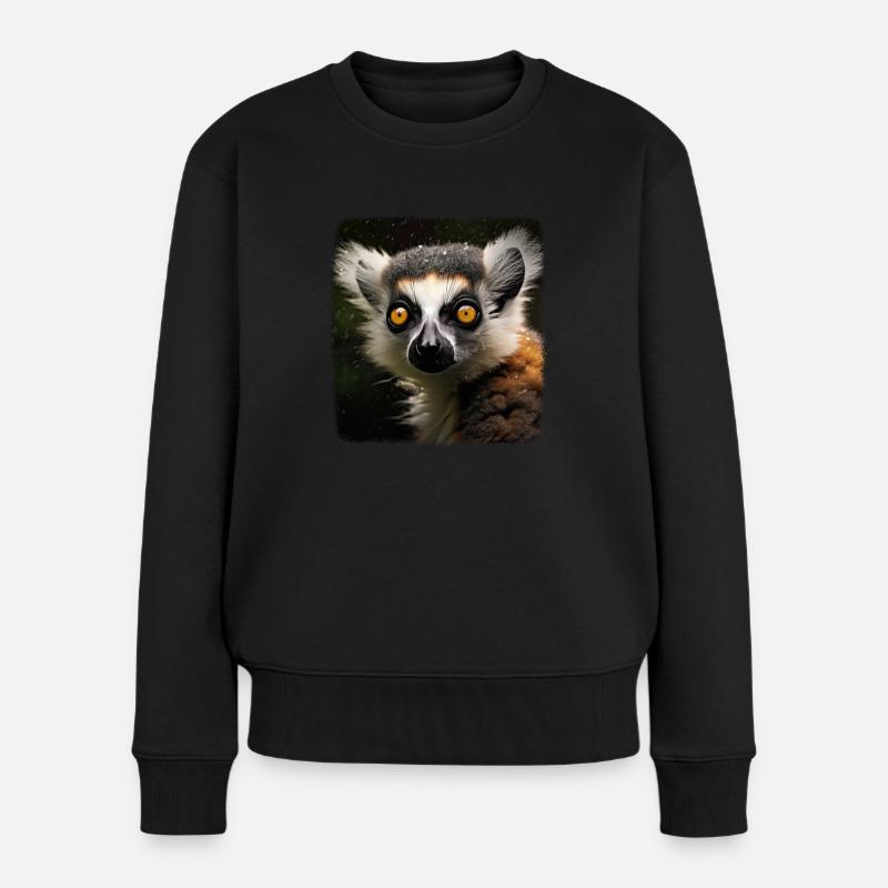 Kattas realistic Katta - Frauen Premium Bio Pullover - Schwarz