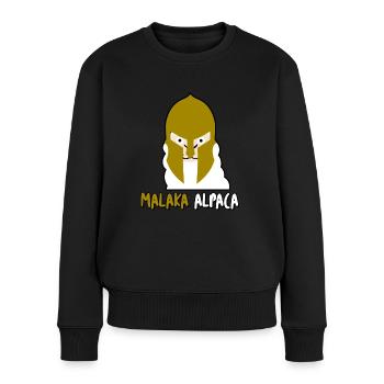Malaka Alpaca - Frauen Premium Bio Pullover - Schwarz - Vorne - Julia (174cm)