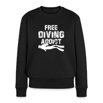 Freediving Freediving Addict - Women's Premium Organic Jumper - black - Front - Julia (174cm)