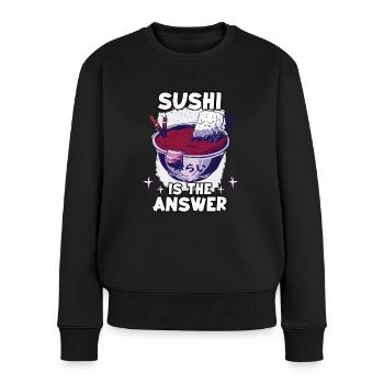 Kawaii Japon ramen fan lover nigiri maki - Pull Premium bio Femme - noir - Devant - Julia (174cm)