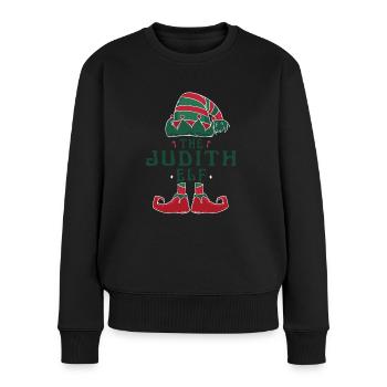 Der Judith Elf Pyjama für lustige Weihnachtsferien - Frauen Premium Bio Pullover - Schwarz - Vorne - Julia (174cm)