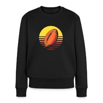 Football américain - Pull Premium bio Femme - noir - Devant - Julia (174cm)