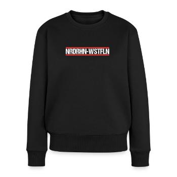 NRW Nordrhein Westfalen - Frauen Premium Bio Pullover - Schwarz - Vorne - Julia (174cm)