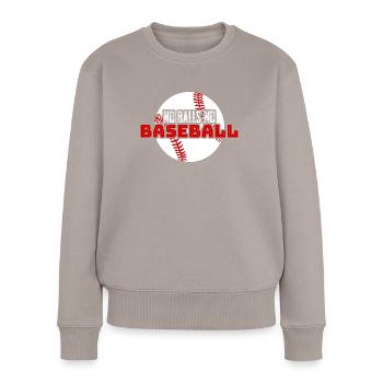 Baseball - Frauen Premium Bio Pullover - Taupe - Vorne - Julia (174cm)
