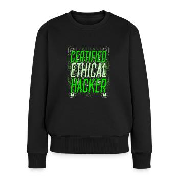 Certified Ethical Hacker - Women's Premium Organic Jumper - black - Front - Julia (174cm)