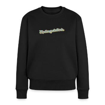 Designer Abschluss-Geschenk Mediengestalterin - Frauen Premium Bio Pullover - Schwarz - Vorne - Julia (174cm)