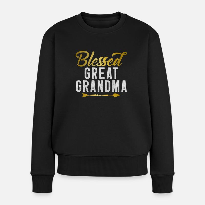 Cadeaux arrière-grand-mère - Pull Premium bio Femme - noir