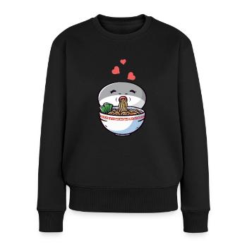 Sacabambaspis Fisch Meme Japanische Ramen-Schale - Frauen Premium Bio Pullover - Schwarz - Vorne - Julia (174cm)