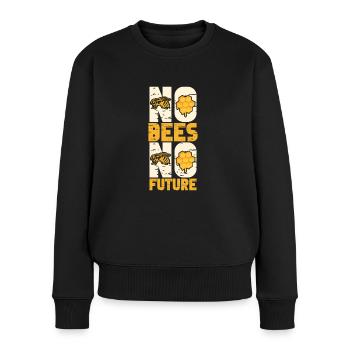 Honigbienenwebeke Hive Imkere Wabe - Frauen Premium Bio Pullover - Schwarz - Vorne - Julia (174cm)