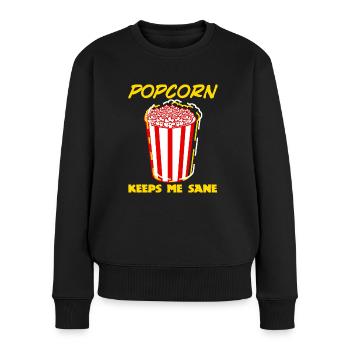 Cinéma Popcorn - Pull Premium bio Femme - noir - Devant - Julia (174cm)