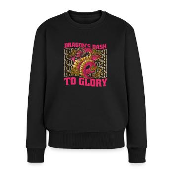 Jahr Des Drachen 2024 - Frauen Premium Bio Pullover - Schwarz - Vorne - Julia (174cm)