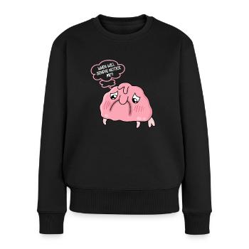 Lustiger Blobfisch Meerestier - Frauen Premium Bio Pullover - Schwarz - Vorne - Julia (174cm)
