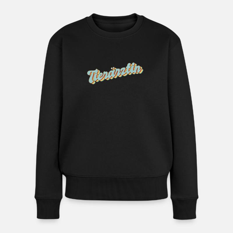Veterinär Abschluss-Geschenk Tierärztin - Frauen Premium Bio Pullover - Schwarz