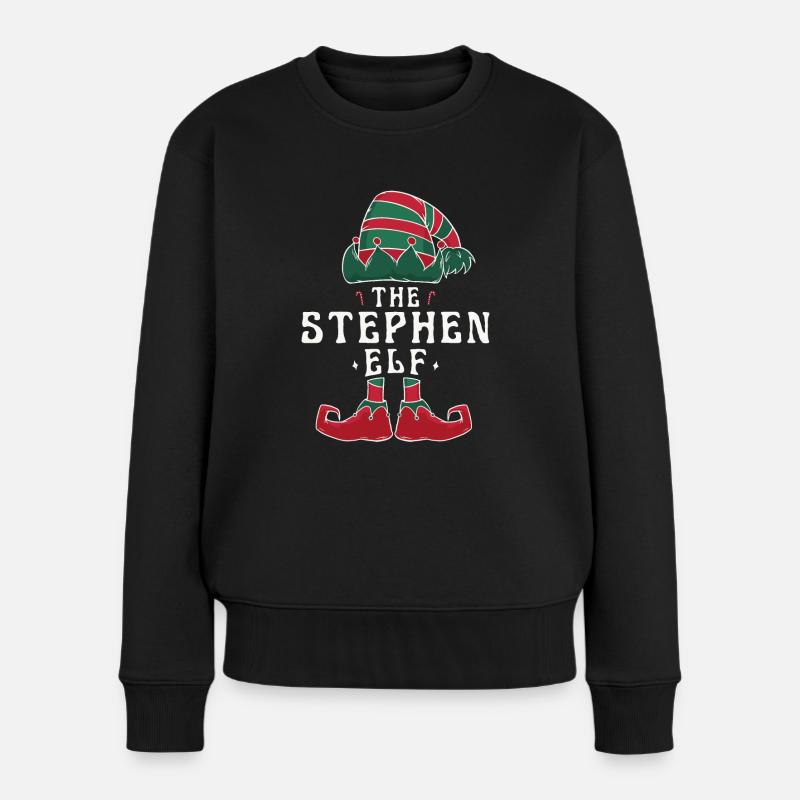 Stephen Elf famille Matching groupe Noël maman - Pull Premium bio Femme - noir