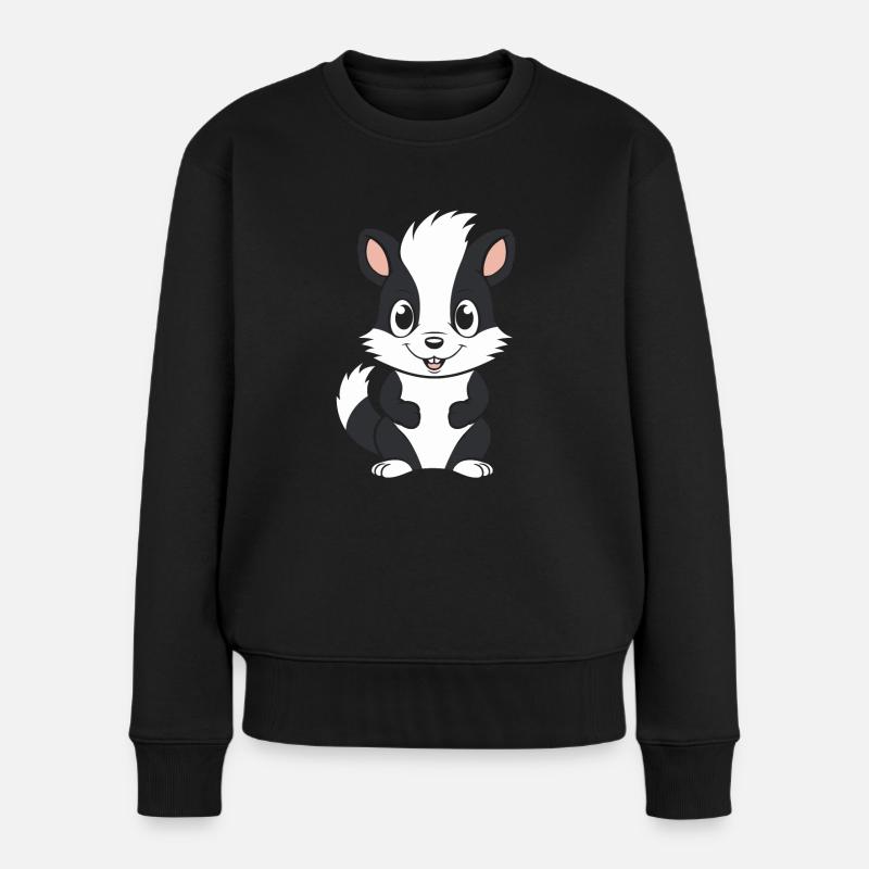 Stinktier - Frauen Premium Bio Pullover - Schwarz