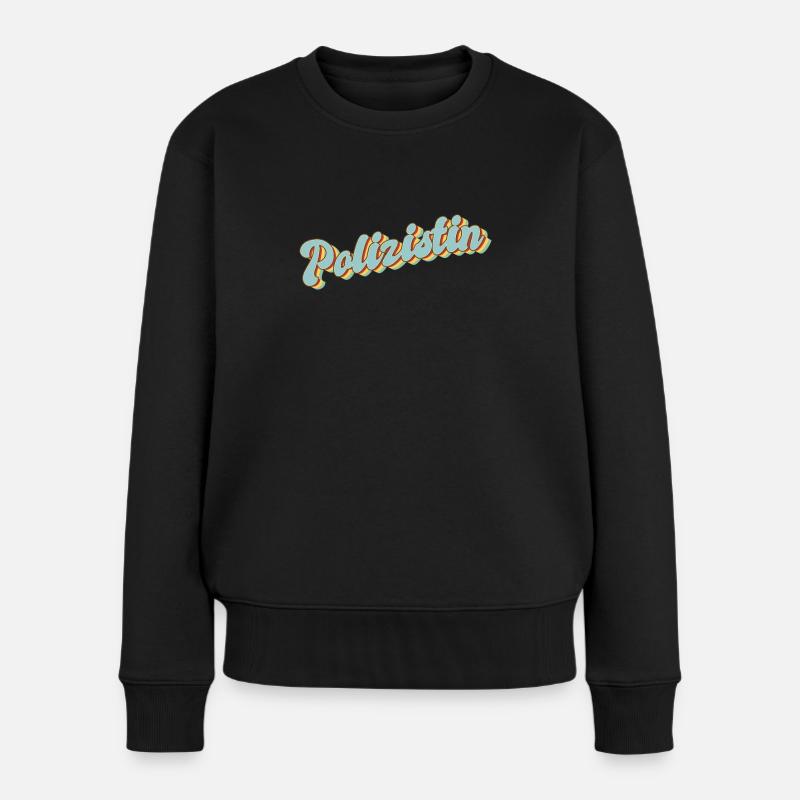 Polizisten Abschluss-Geschenk Polizei Polizistin - Frauen Premium Bio Pullover - Schwarz