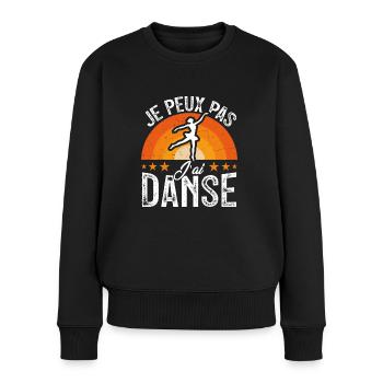 Je peux pas j ai Danse - Pull Premium bio Femme - noir - Devant - Julia (174cm)