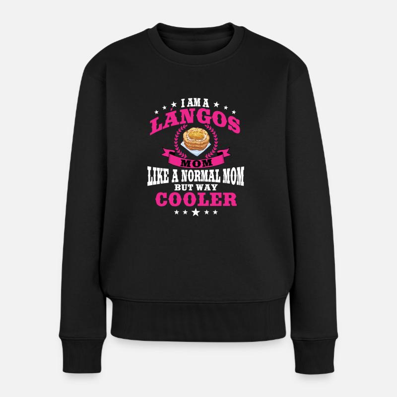 Langos Mama - Frauen Premium Bio Pullover - Schwarz