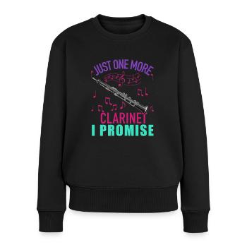 Joueur de clarinette pour fille Femmes Fille Drôle - Pull Premium bio Femme - noir - Devant - Julia (174cm)