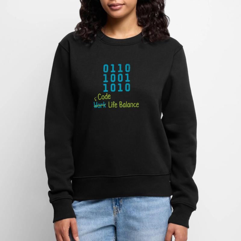 Code Work Life Balance – Programmierer Und Frauen Premium Bio Pullover