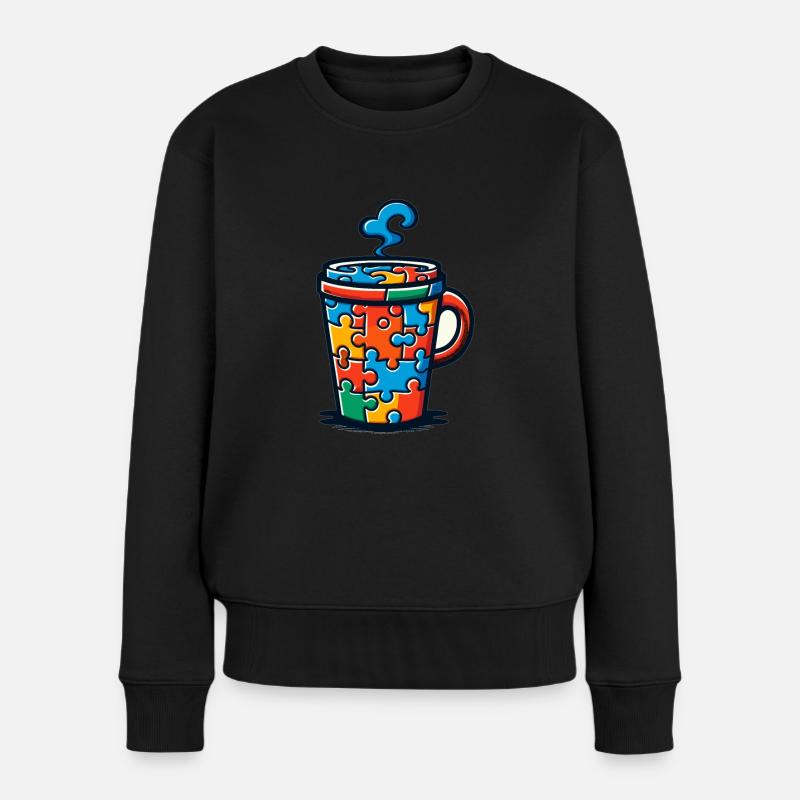 Puzzle Lover Jigzaw Puzzle Brettspiel Puzzler - Frauen Premium Bio Pullover - Schwarz
