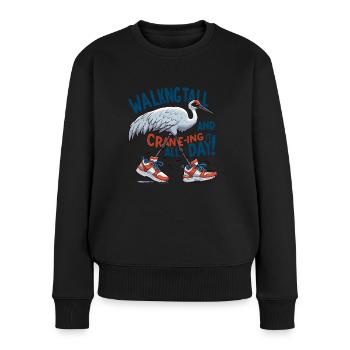 Sandhill Crane Lovers Bird Watching - Women's Premium Organic Jumper - black - Front - Julia (174cm)