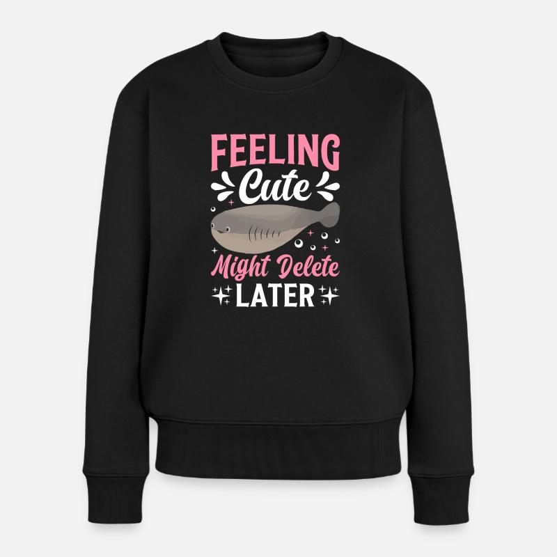 Sacabambaspis Fisch Meme - Frauen Premium Bio Pullover - Schwarz