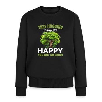Tree conservationists and environmentalists - Women's Premium Organic Jumper - black - Front - Julia (174cm)