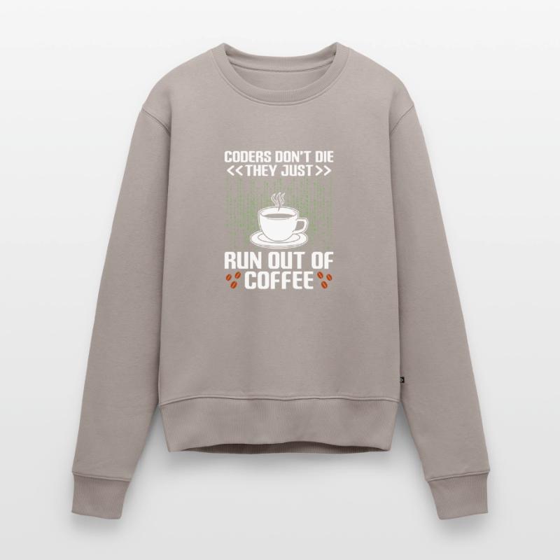 Kaffee-Codierung Programmierer Programmierer Entwickler Nerd Coff Frauen Premium Bio Pullover
