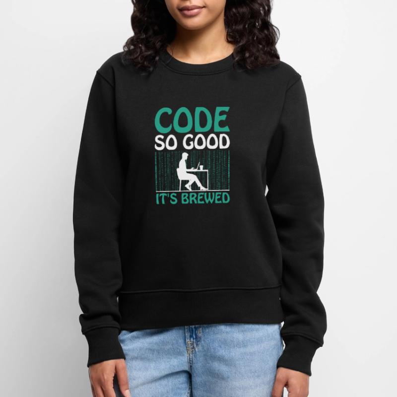 Kaffee-Codierung Programmierer Programmierer Entwickler Nerd Coff Frauen Premium Bio Pullover